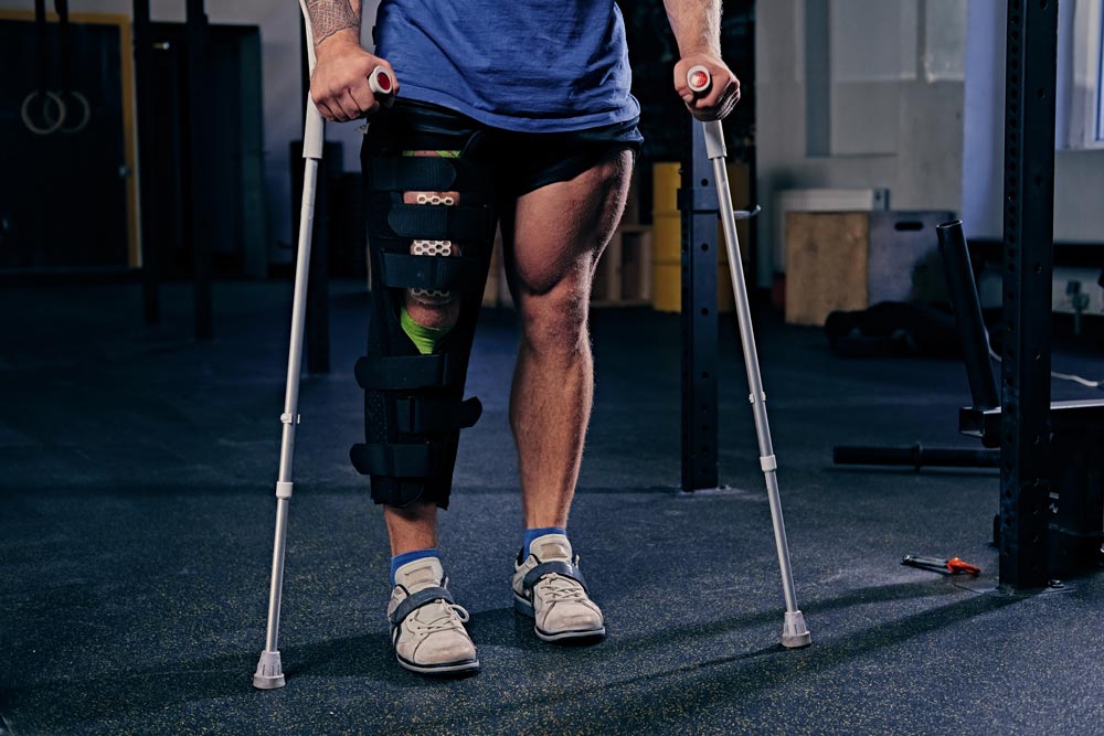 sports physiotherapists treating a hip injury