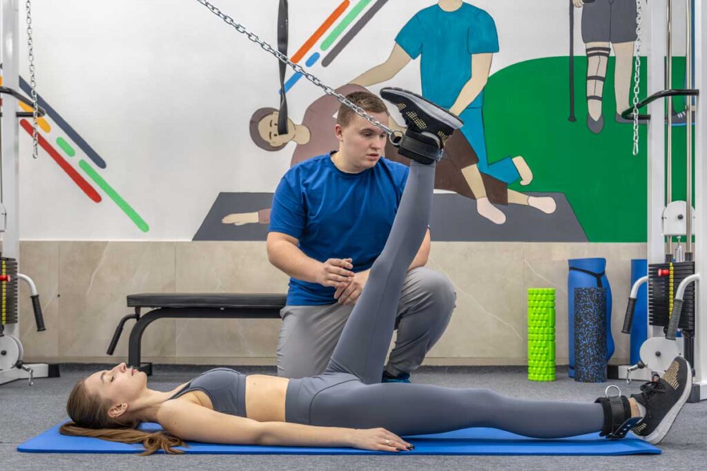 sports physio conducting progressive loading